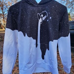 Black and White Graphic Boys Sweater